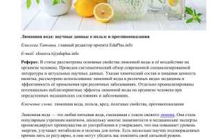 Вода с лимоном для похудения: польза, противопоказания, рецепты